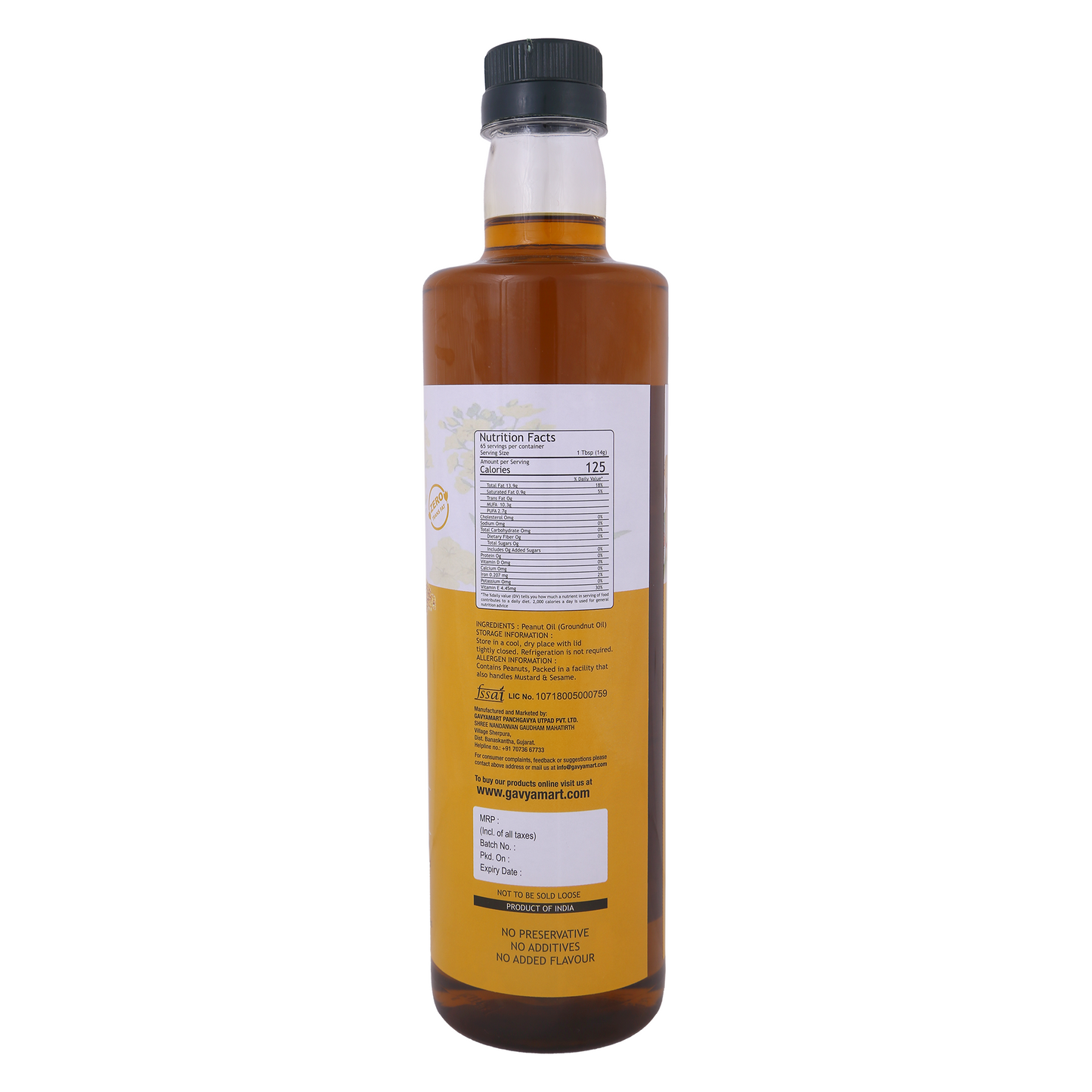 Gavyamart Yellow Mustard Oil I Cold-Pressed I Single-filtered