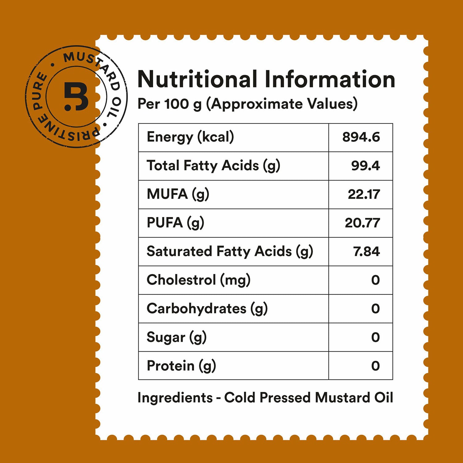 Cold Pressed Mustard Oil