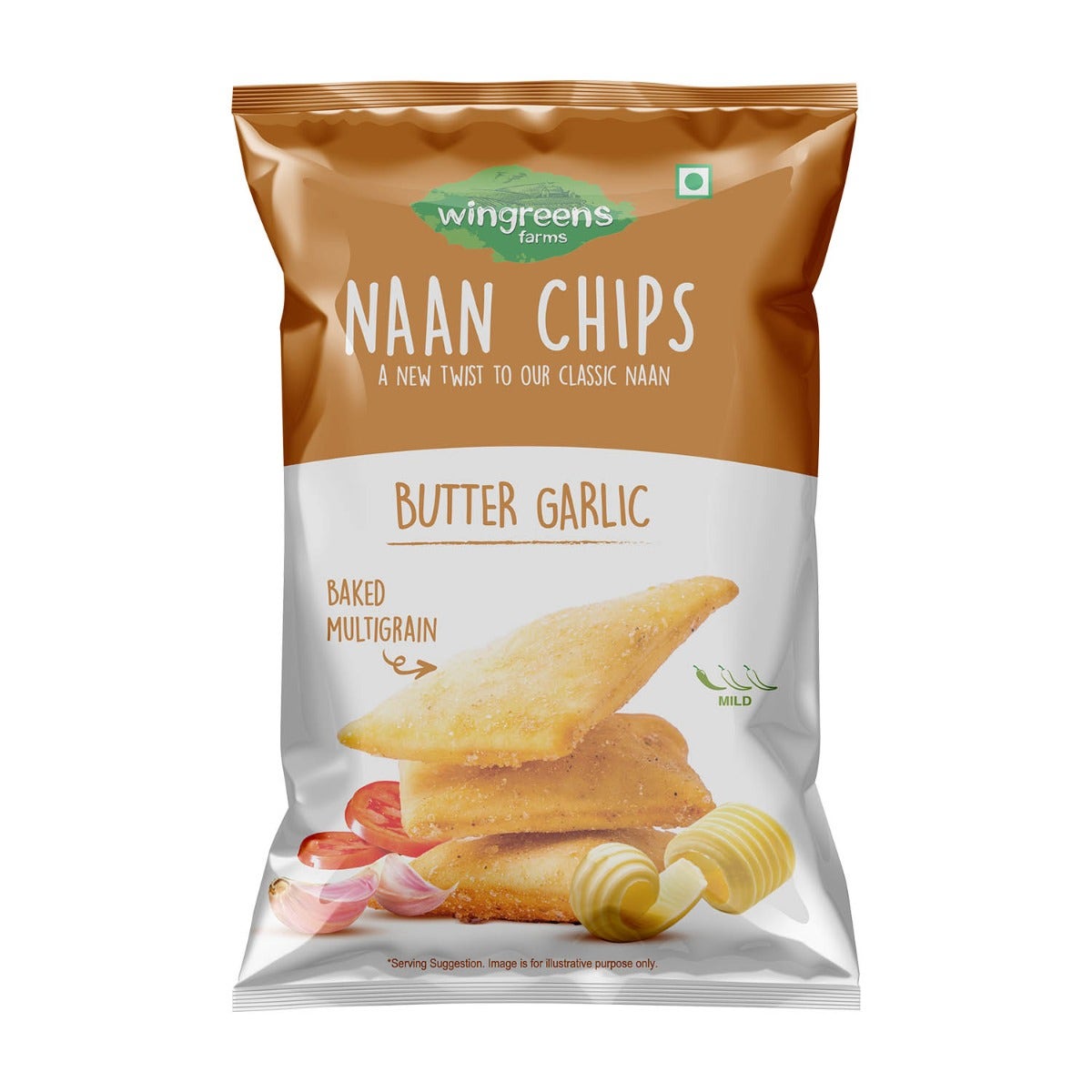 Butter Garlic Naan Chips