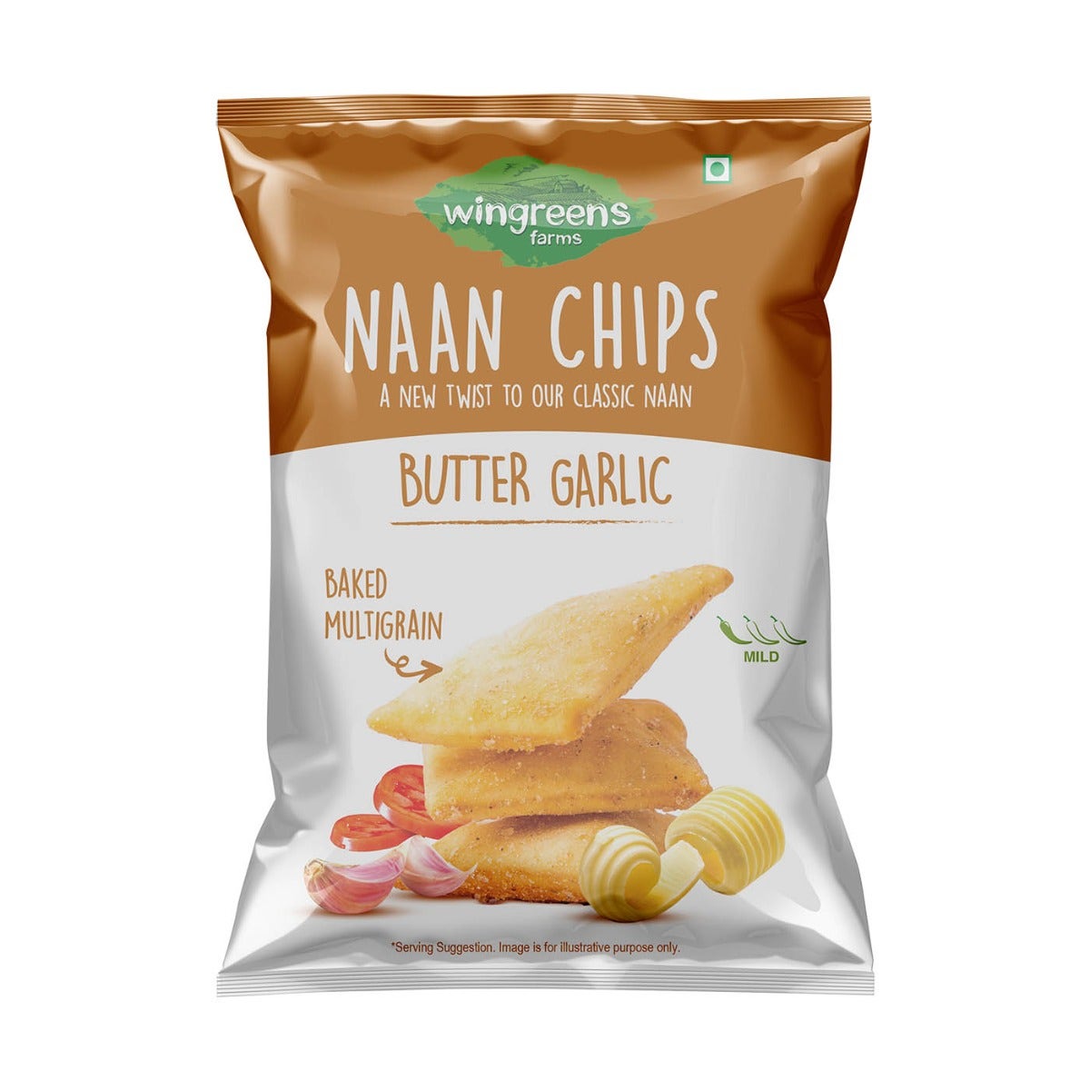 Butter Garlic Naan Chips