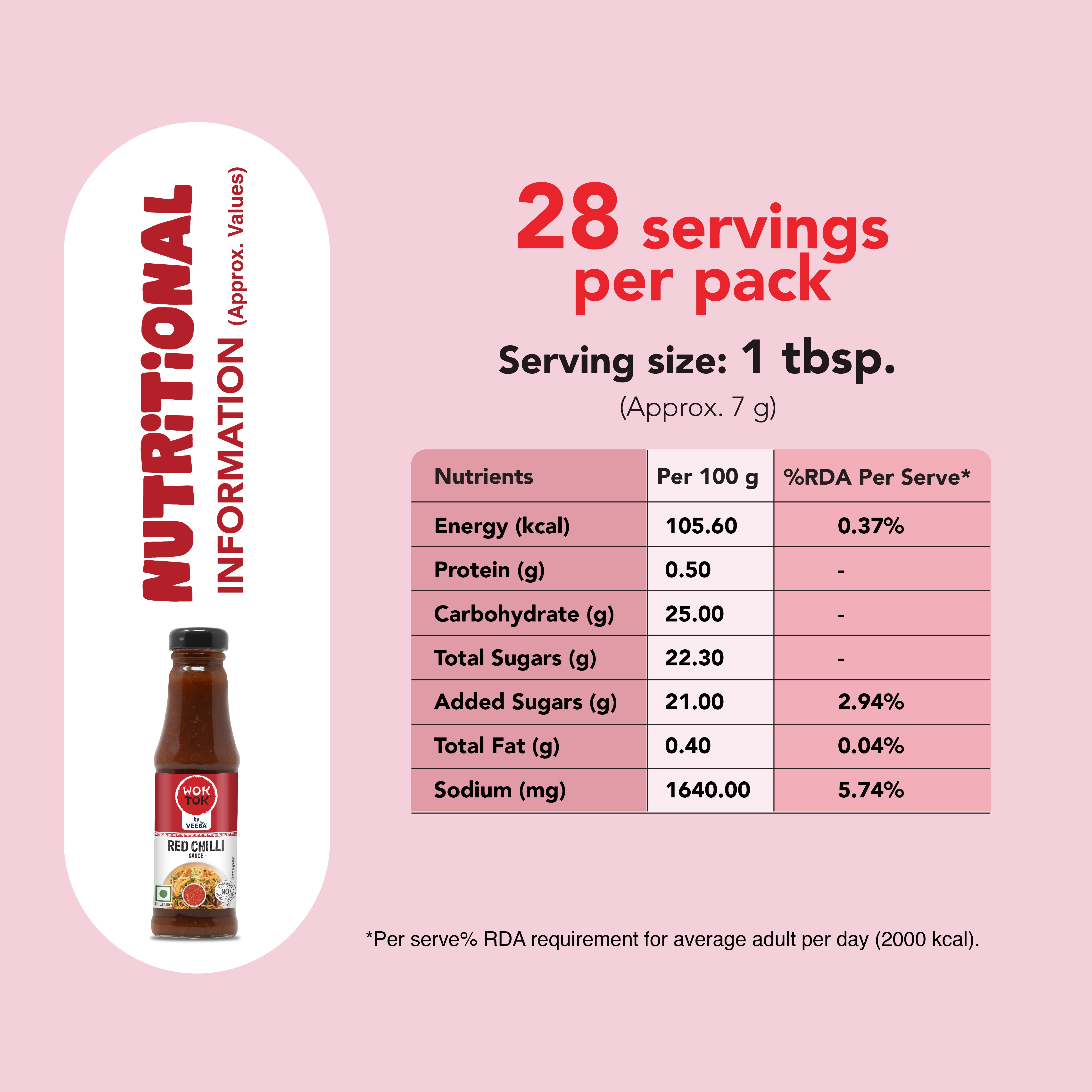 WOK TOK BY VEEBA RED CHILLI SAUCE (200g)