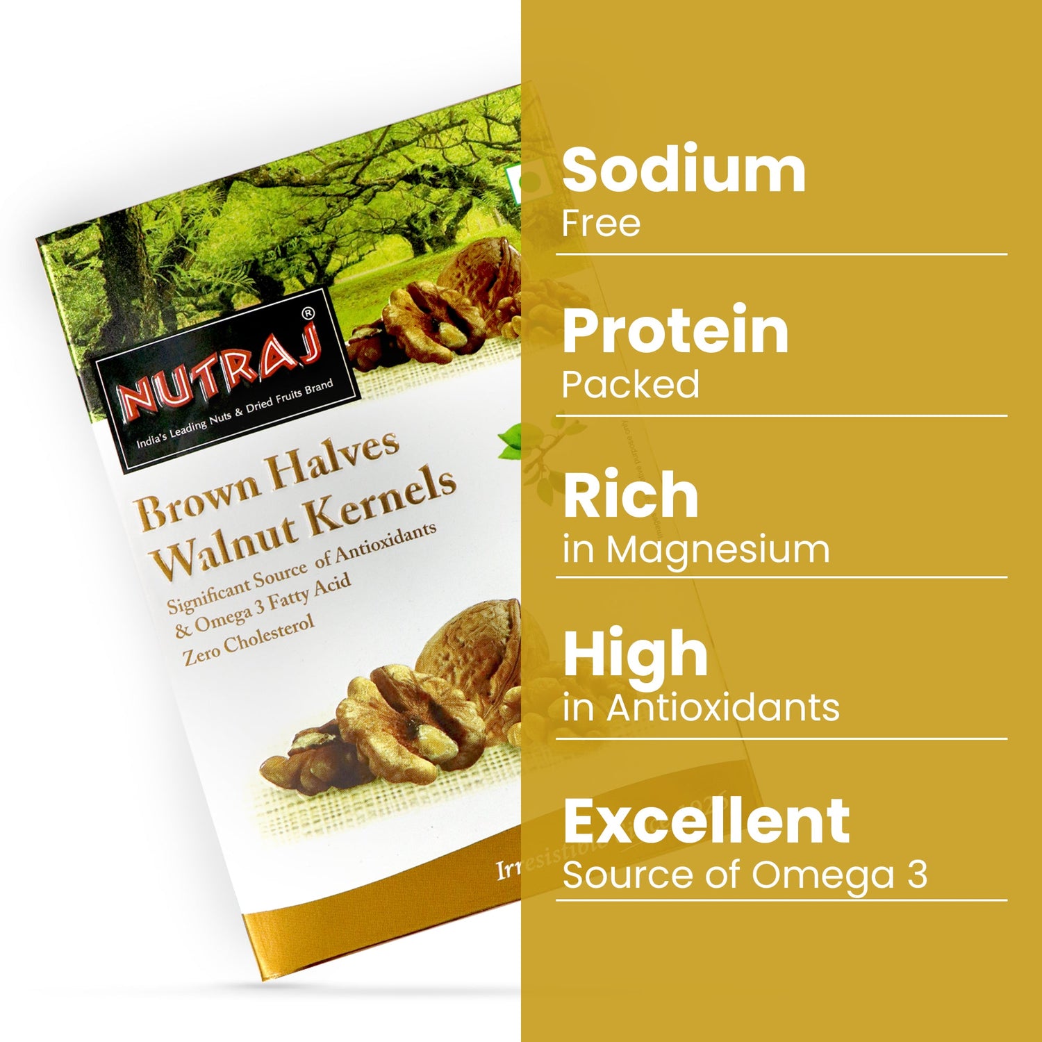 Nutraj Brown Halves Walnut (Akhrot Giri) 250gm