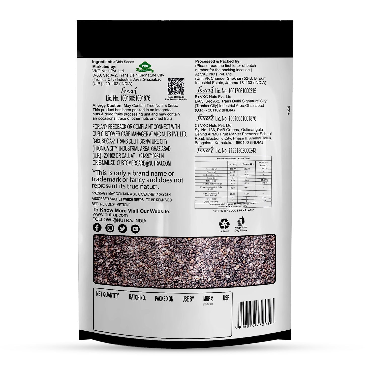 Nutraj Chia Seeds 200gm