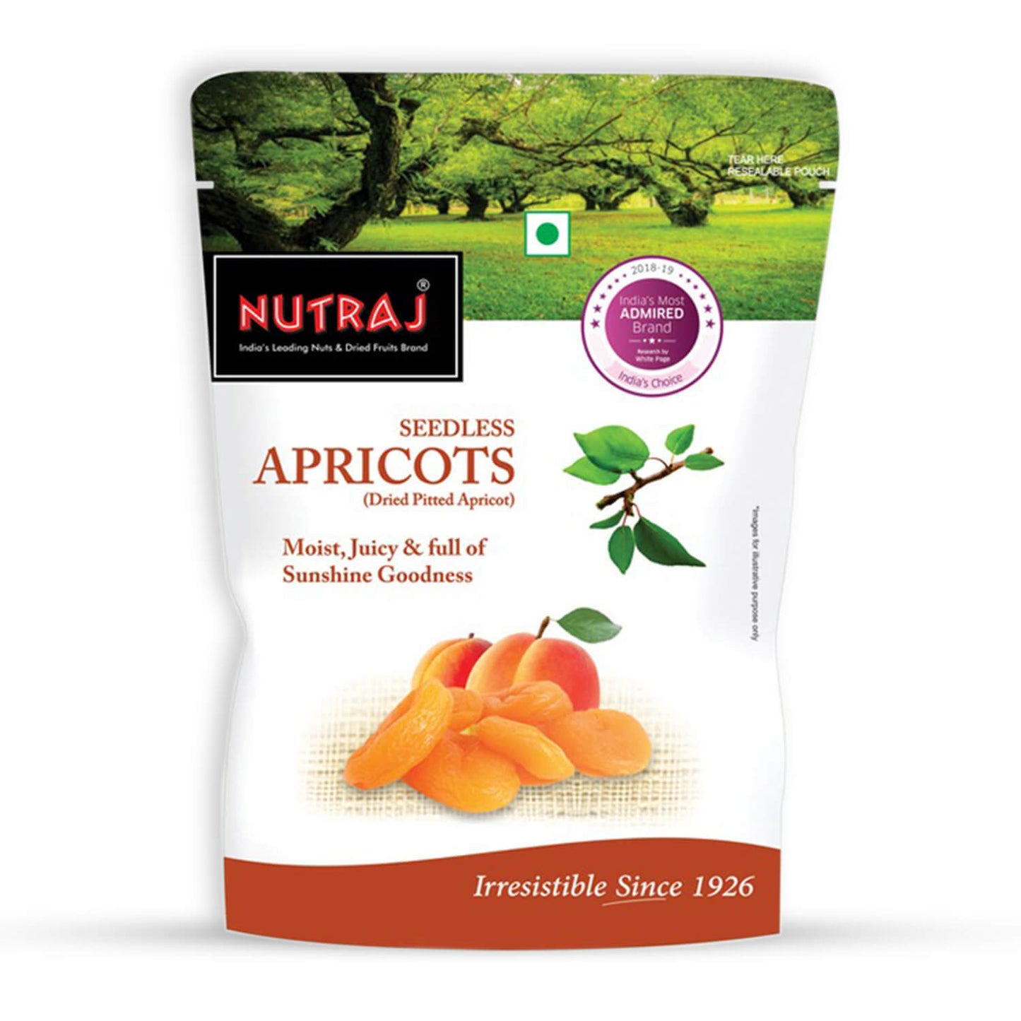 Nutraj Premium Dried Pitted Turkish Apricots 200gm