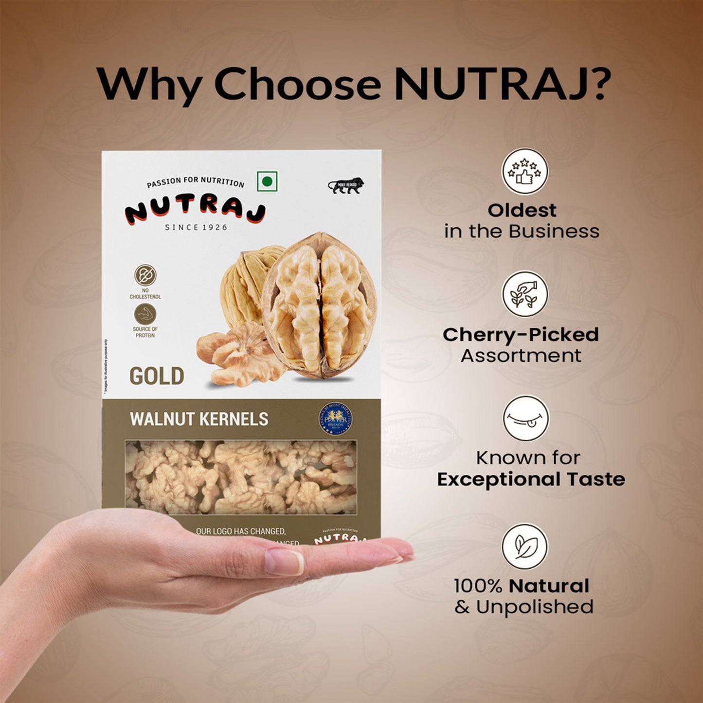 Nutraj Gold Walnut Kernels 250gm