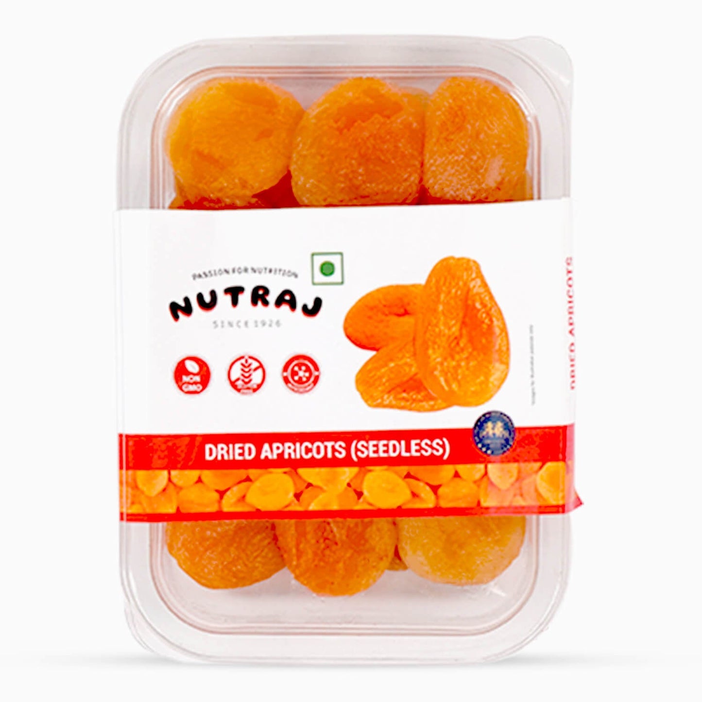 Nutraj Dried Apricot (Seedless) 200gm Tray