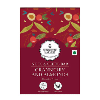 Nuts & Seeds Bar - Cranberry & Almond (Pack of 6), 180 g