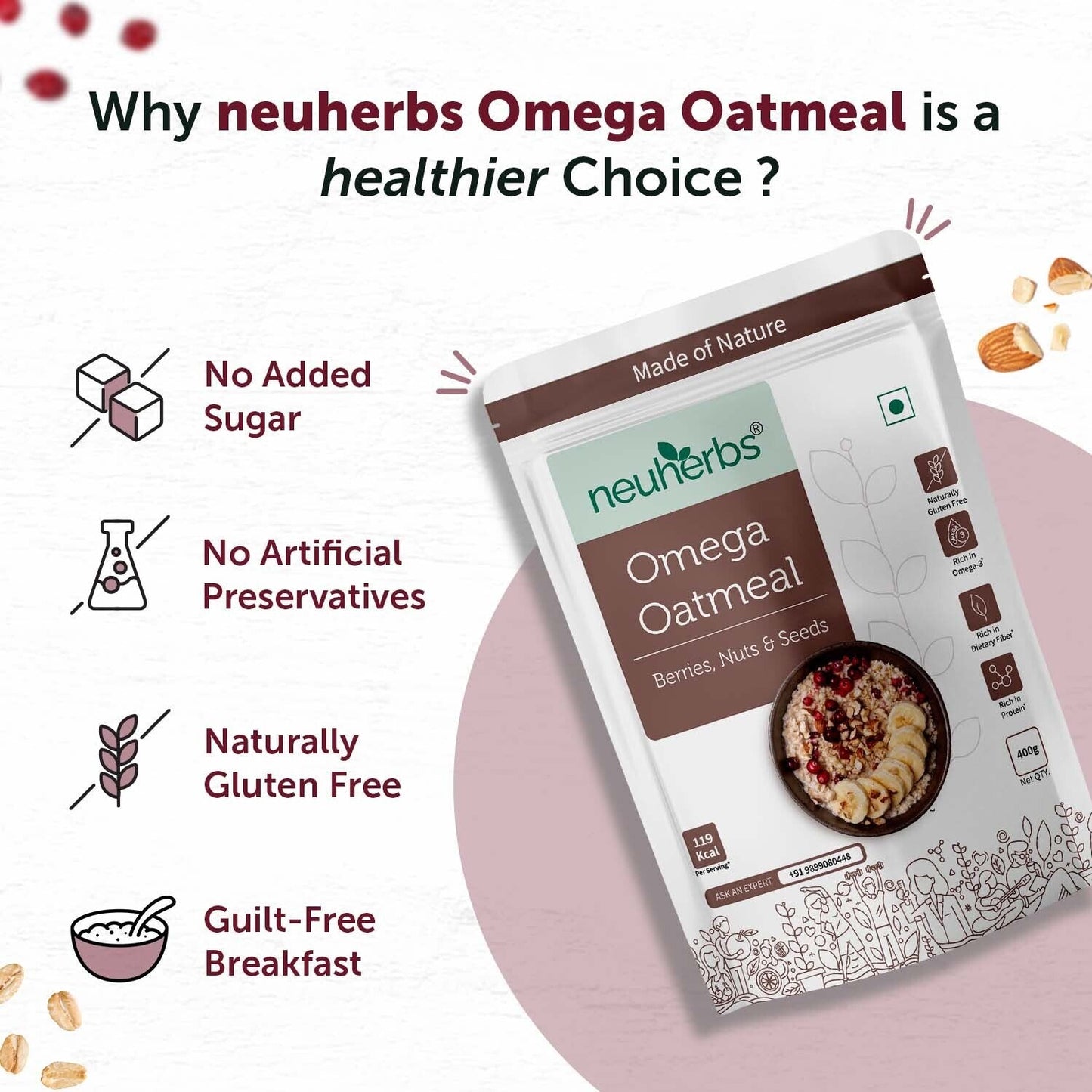 Omega Oatmeal for Weight Loss, Heart Health