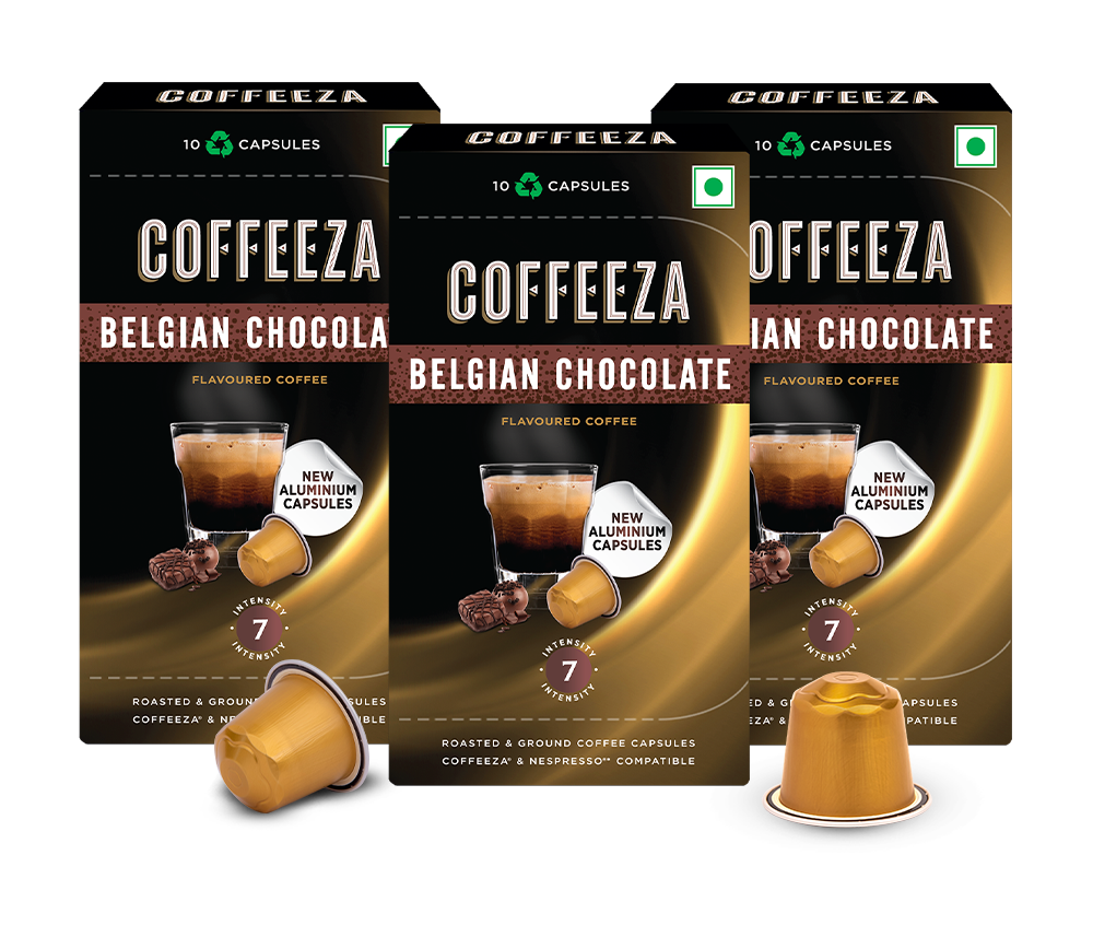 Belgian Chocolate 100% Arabica Flavoured Aluminium Coffee Capsules (Limited Edition)