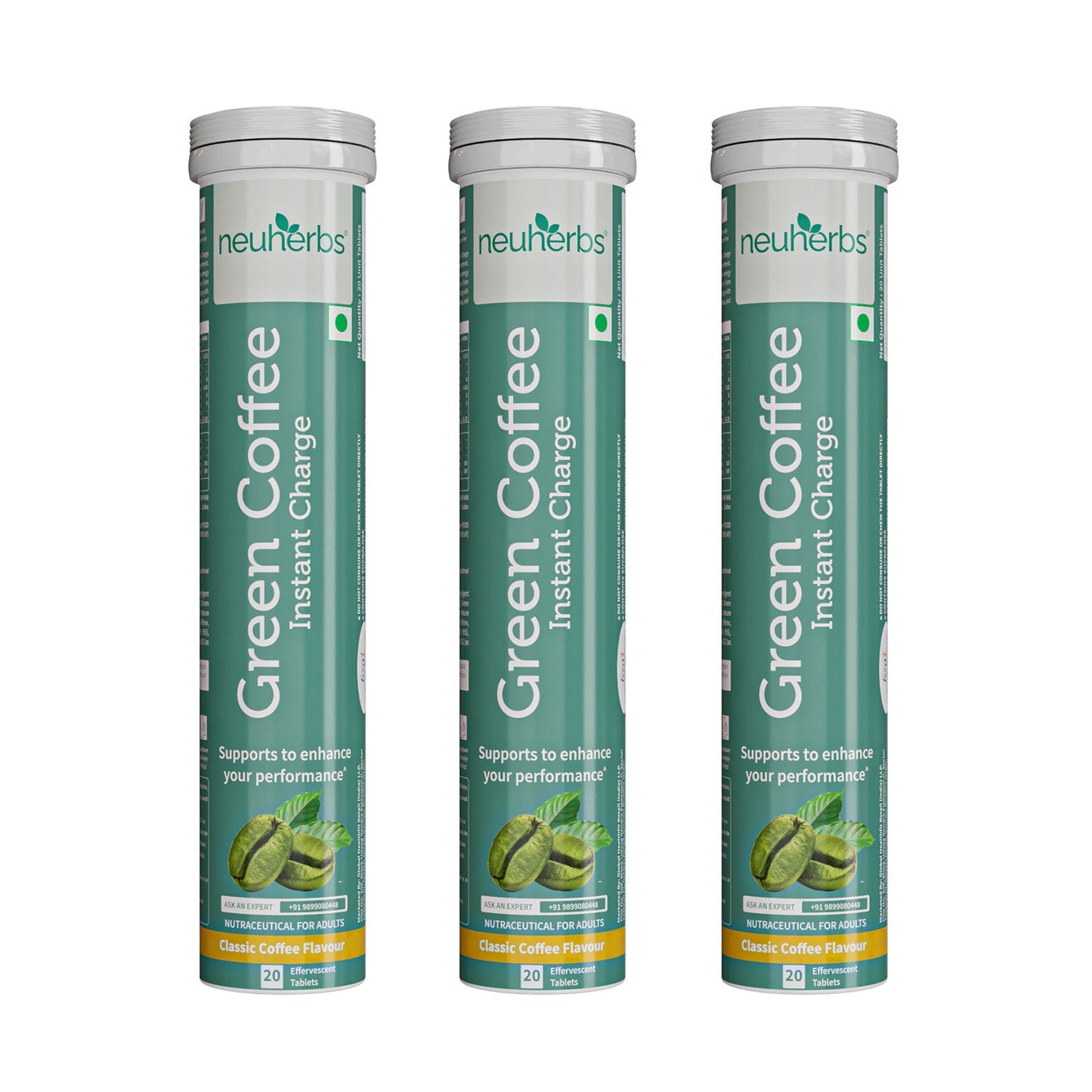 Green Coffee Instant Charge Tablets for Energy Boost