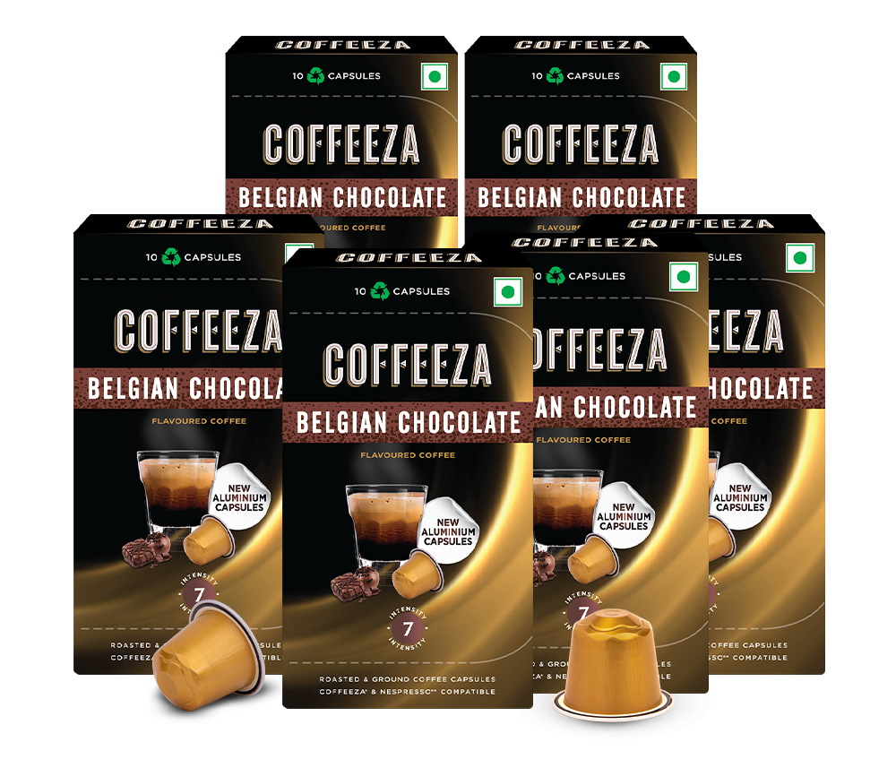 Belgian Chocolate 100% Arabica Flavoured Aluminium Coffee Capsules (Limited Edition)