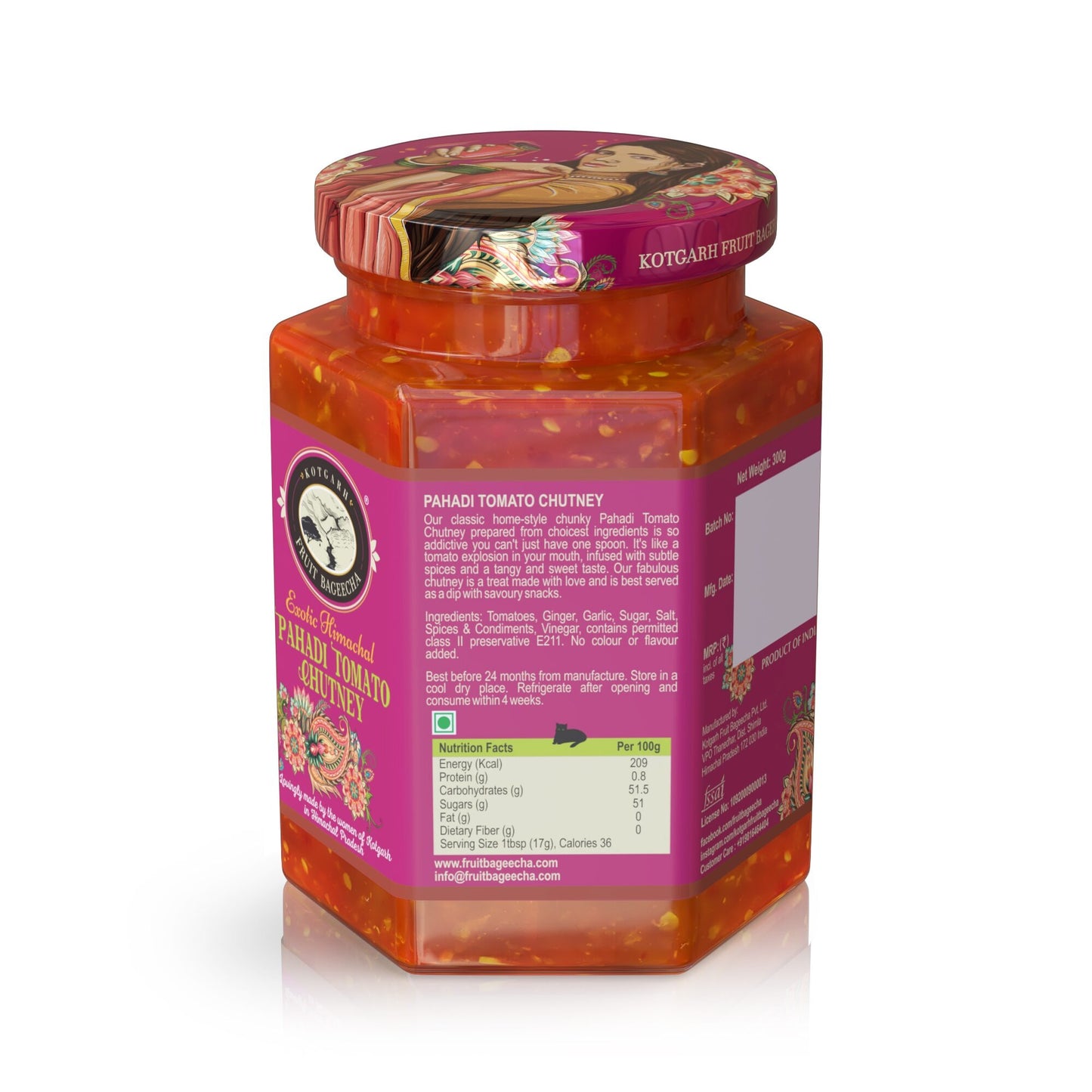 Kotgarh Fruit Bageecha Pahadi Tomato Chutney - 300 gms