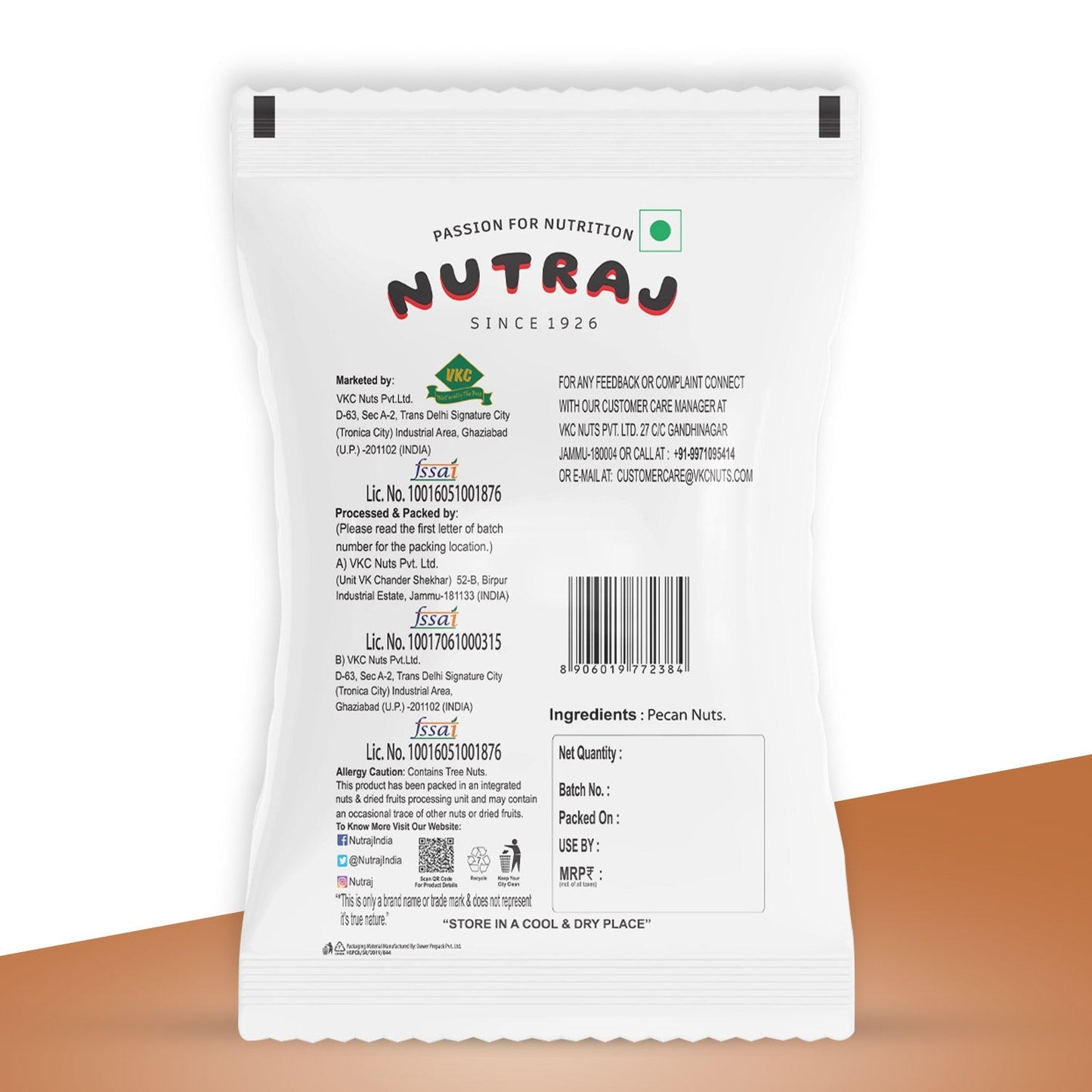 Nutraj Pecan Nuts 100gm