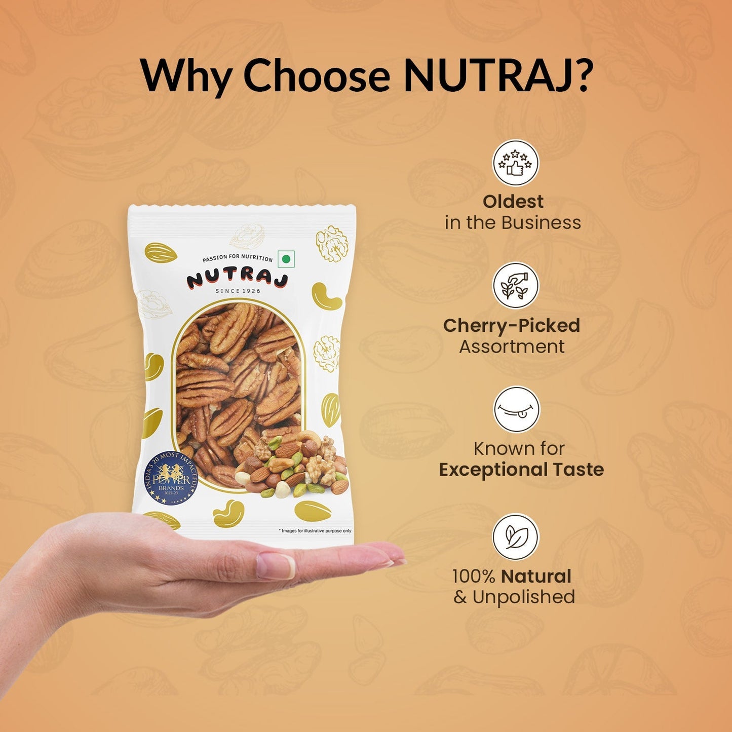 Nutraj Pecan Nuts 100gm