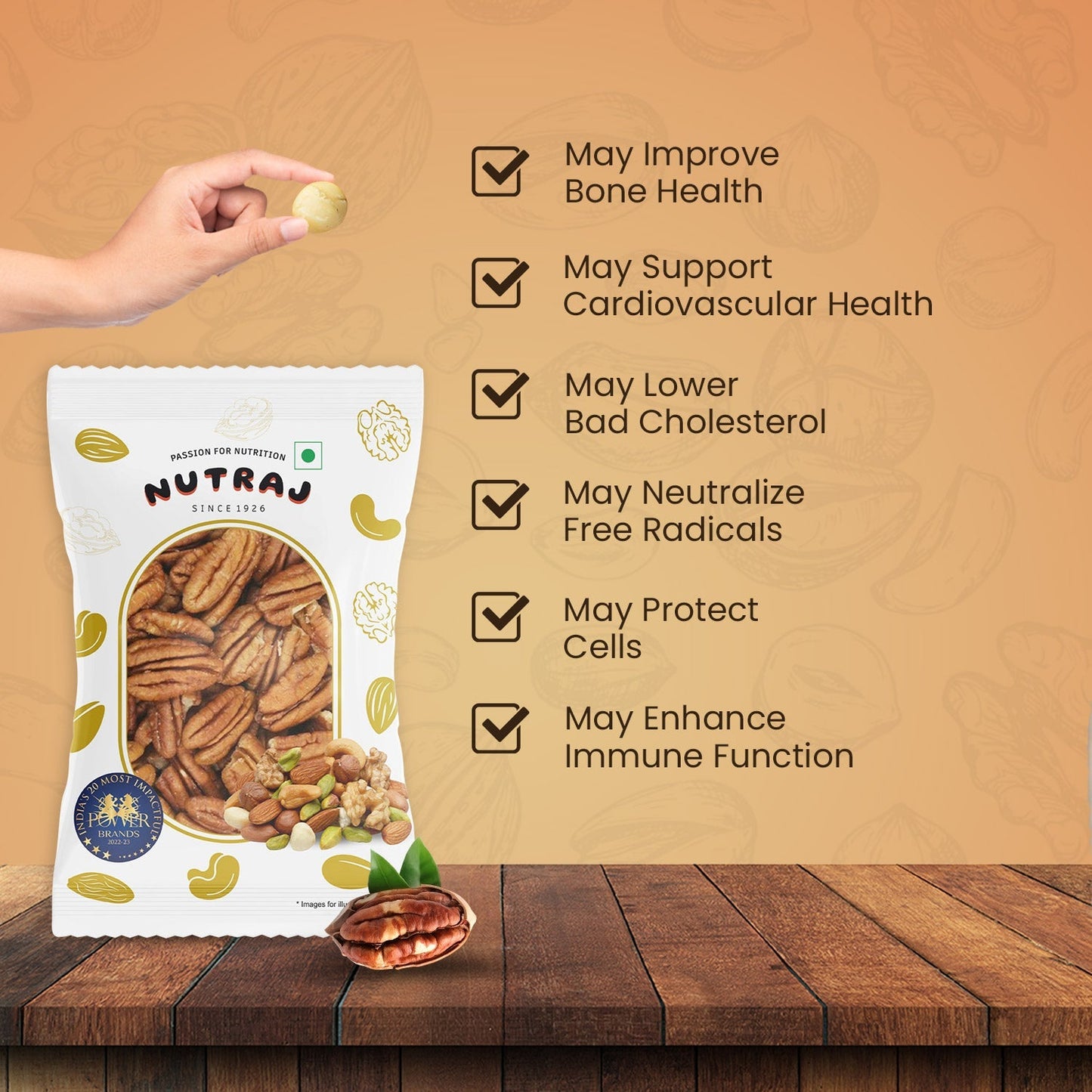 Nutraj Pecan Nuts 100gm