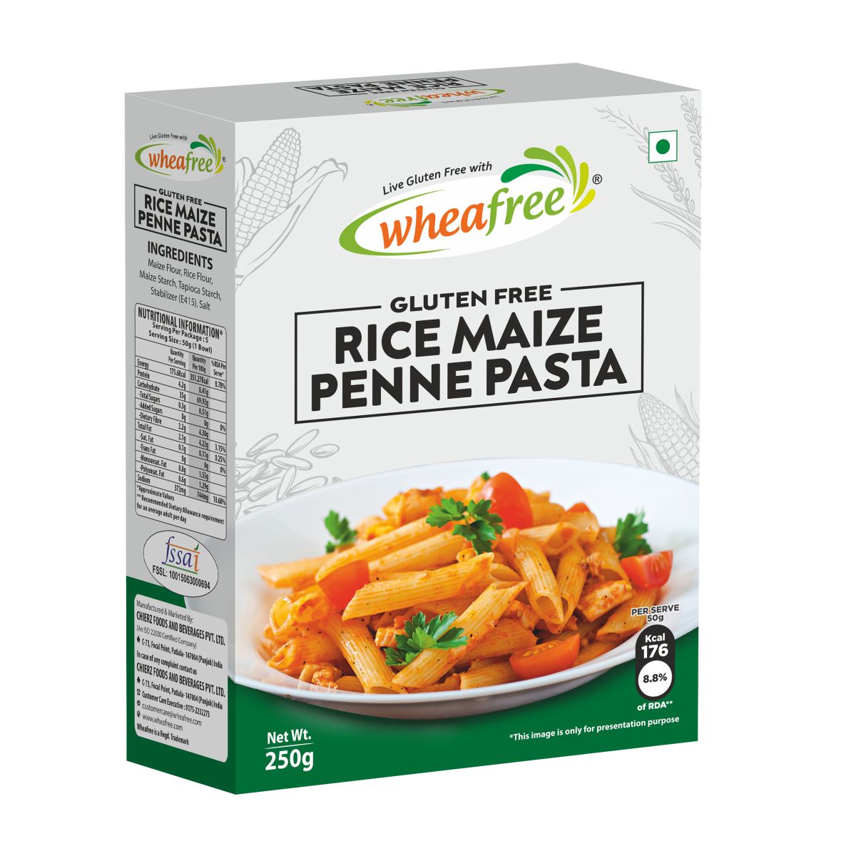 Gluten Free Rice Maize Penne Pasta (250g)