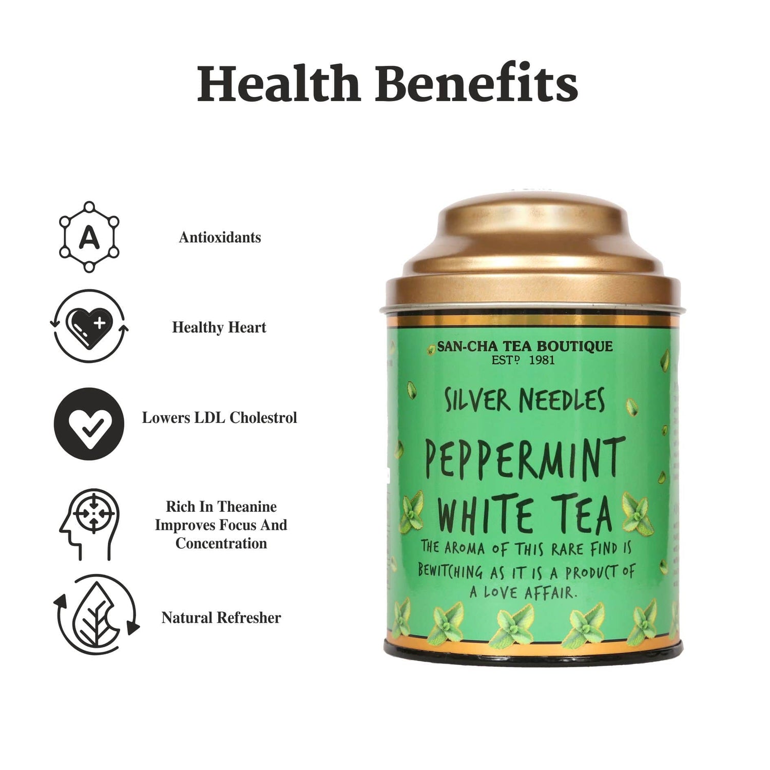 Peppermint White Tea (Silver Needles Tea)