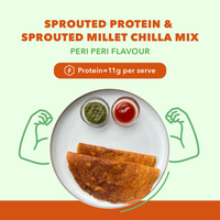 Sprouted Protein and Sprouted Millet Chilla Mix Combo- Peri Peri Flavor