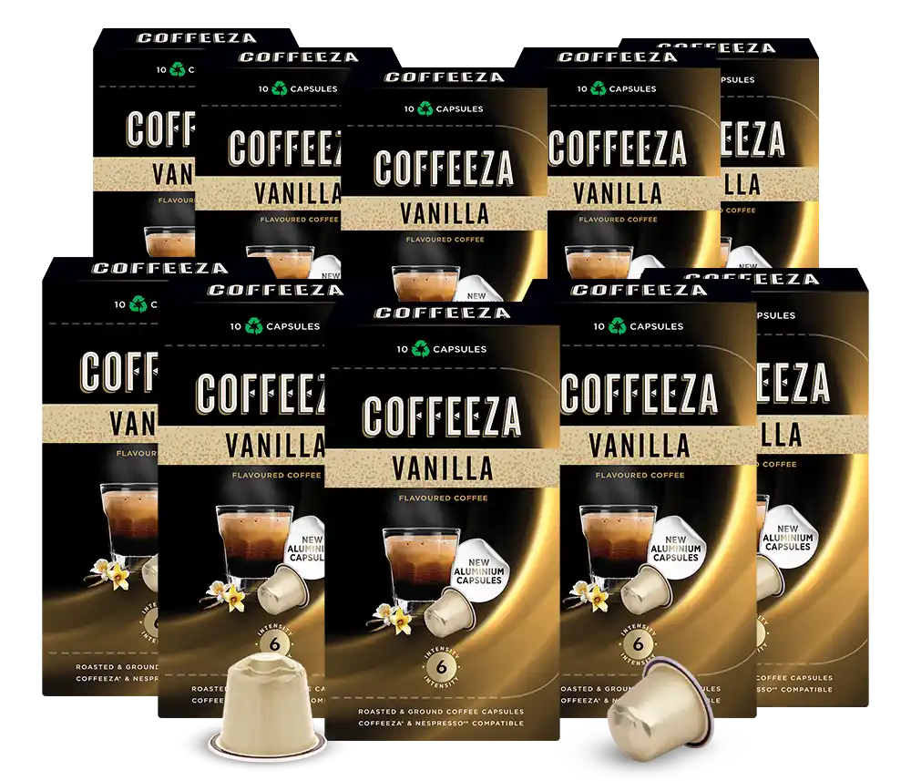 Vanilla 100% Arabica Flavoured Aluminium Coffee Capsules