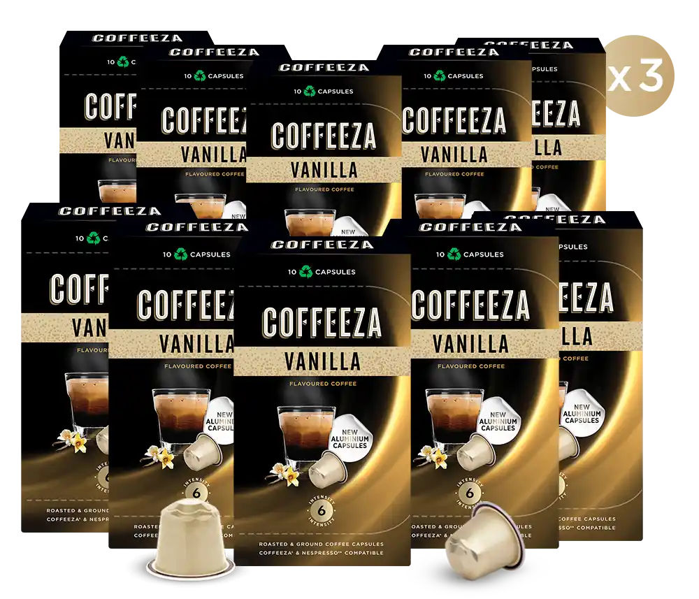 Vanilla 100% Arabica Flavoured Aluminium Coffee Capsules