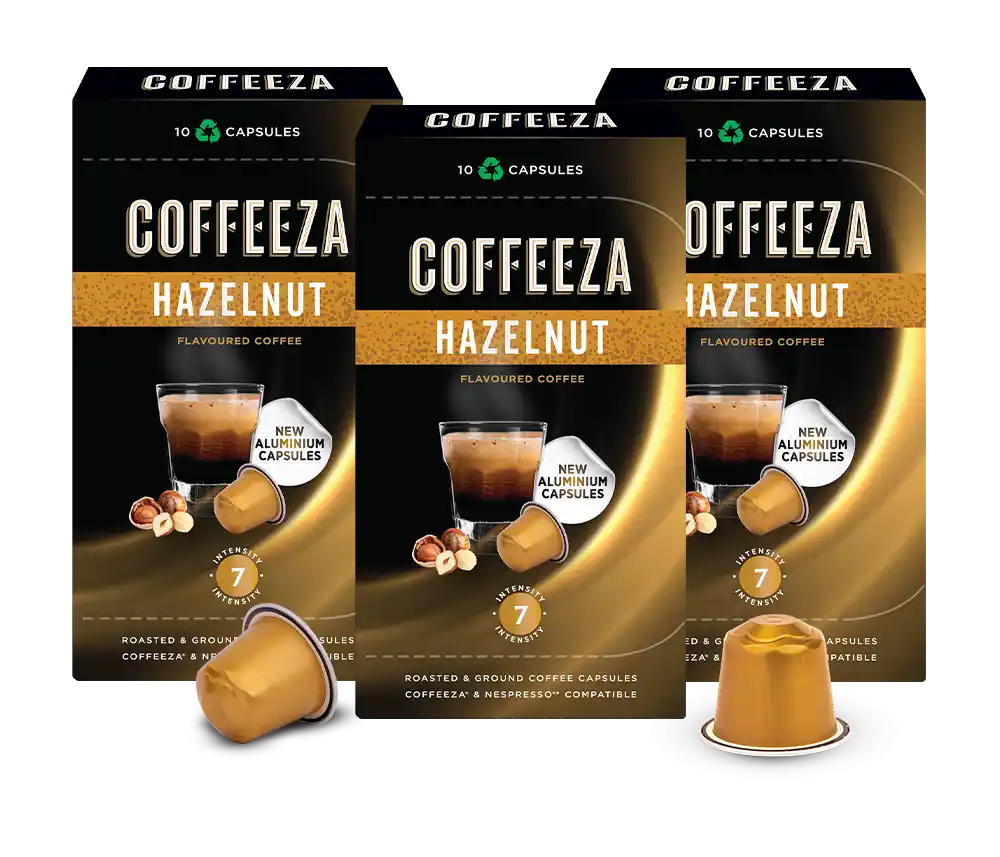 Hazelnut  100% Arabica Flavoured Aluminium Coffee Capsules