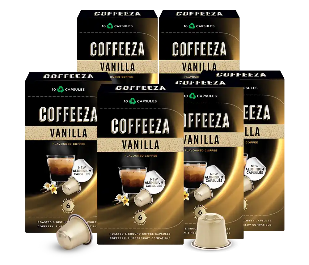 Vanilla 100% Arabica Flavoured Aluminium Coffee Capsules