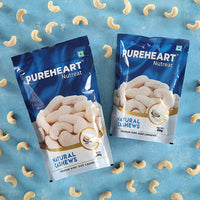 PUREHEART Nutreat Natural Cashews  Premium Whole Crunchy & Delicious Cashewnuts/Kaju/Dry Fruit