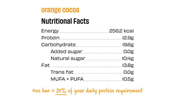 Orange Cocoa Protein Bars - Box of 8