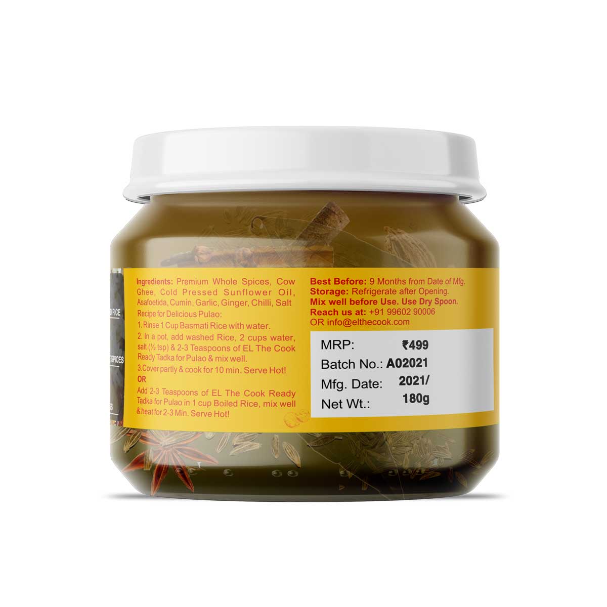 Royal Pulao Tadka Jar - 180g