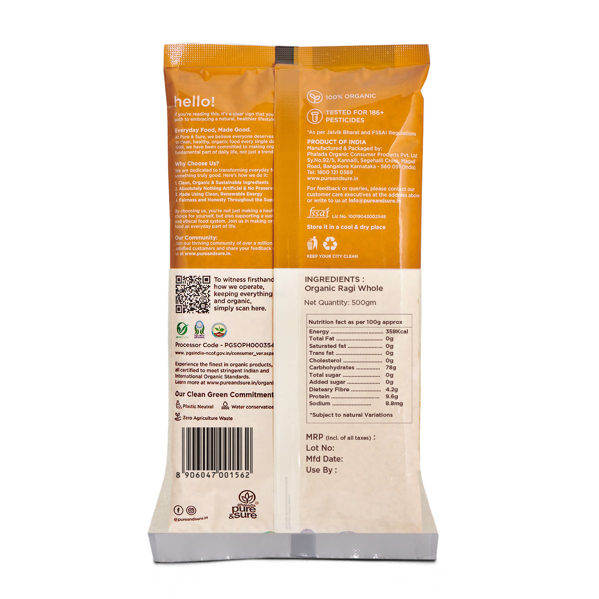 Organic Ragi Flour-500g