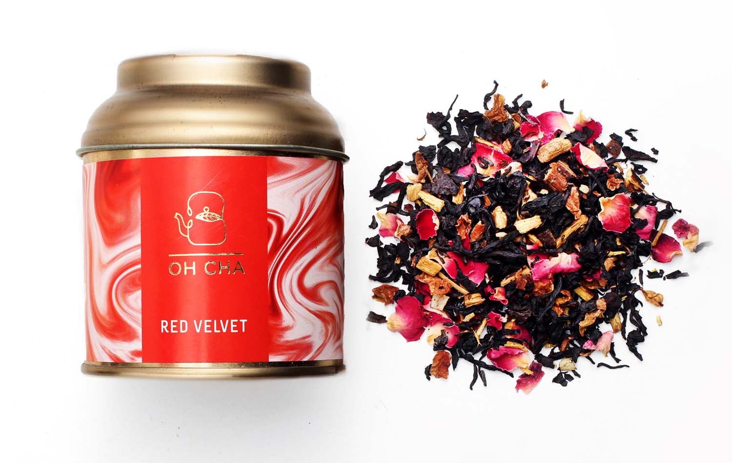 Oh Cha Red Velvet Tea - 35 gms - Veeha Foods