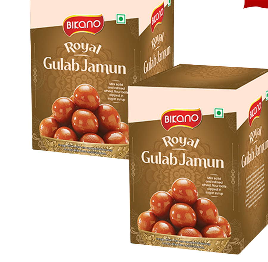 Bikanerwala Royal Guab Jamun- 1 kg (Pack of 2) - Veeha Foods