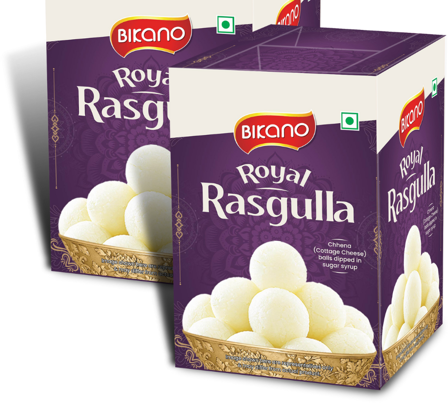 Bikanerwala Royal Rasgulla - 1 kg (Pack 2)