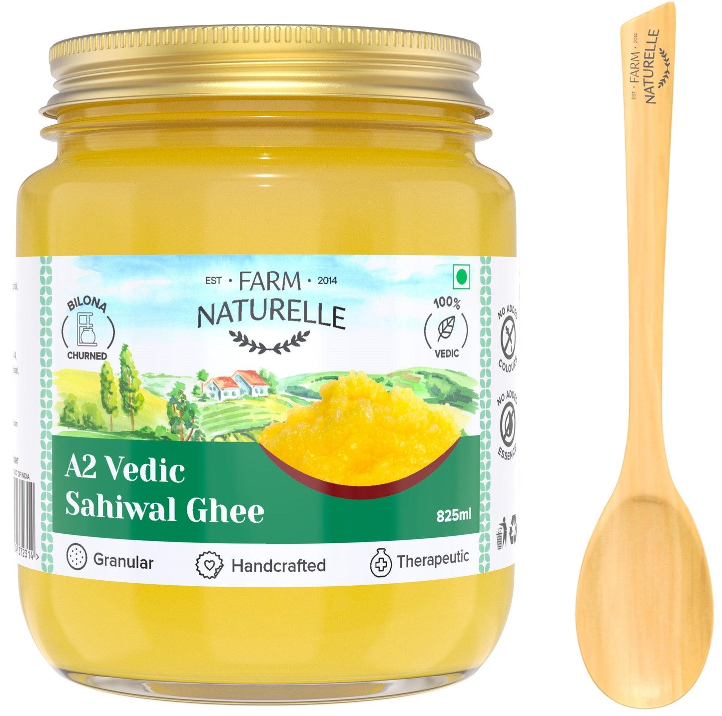 Farm Naturelle 100% Pure Desi Sahiwal Cow Ghee | A2 Desi Sahiwal Ghee