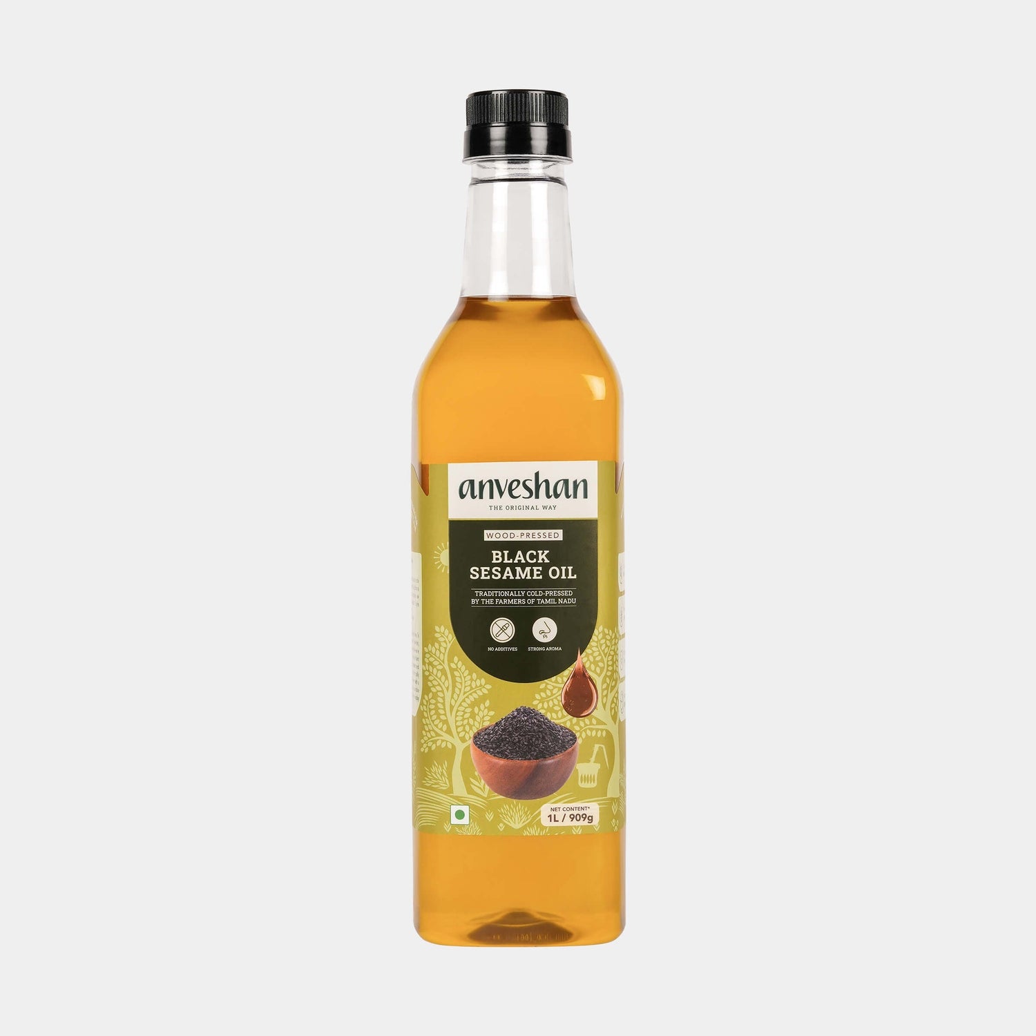 Wood-Pressed Black Sesame Oil