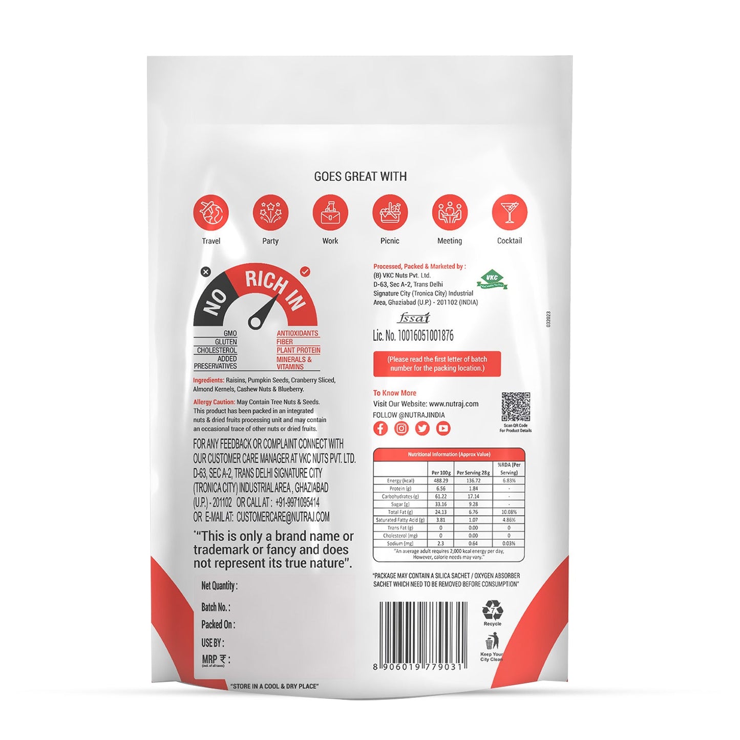 Nutraj Snackrite Sports Mix 150gm