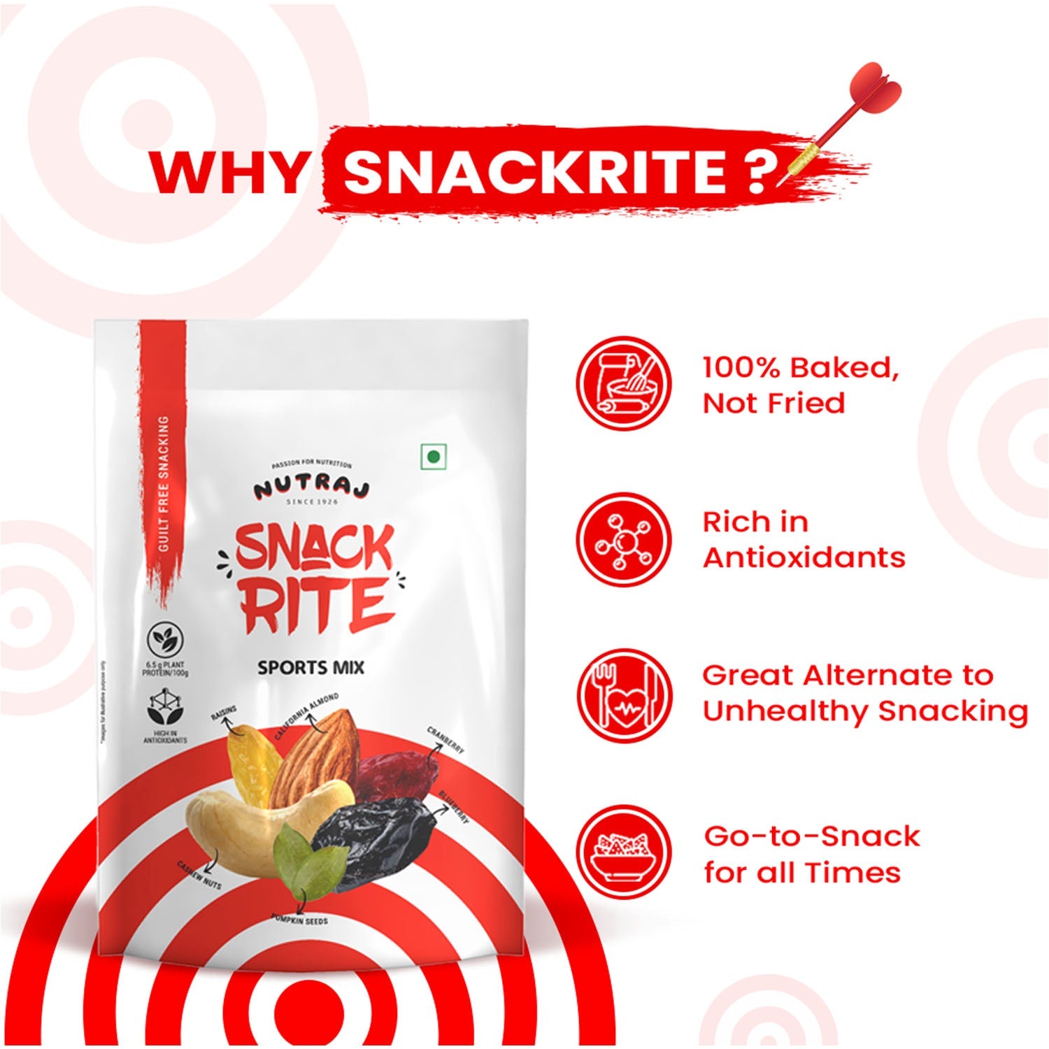 Nutraj Snackrite Sports Mix 150gm