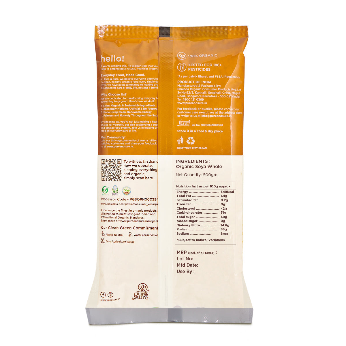 Organic Soya Flour-500g