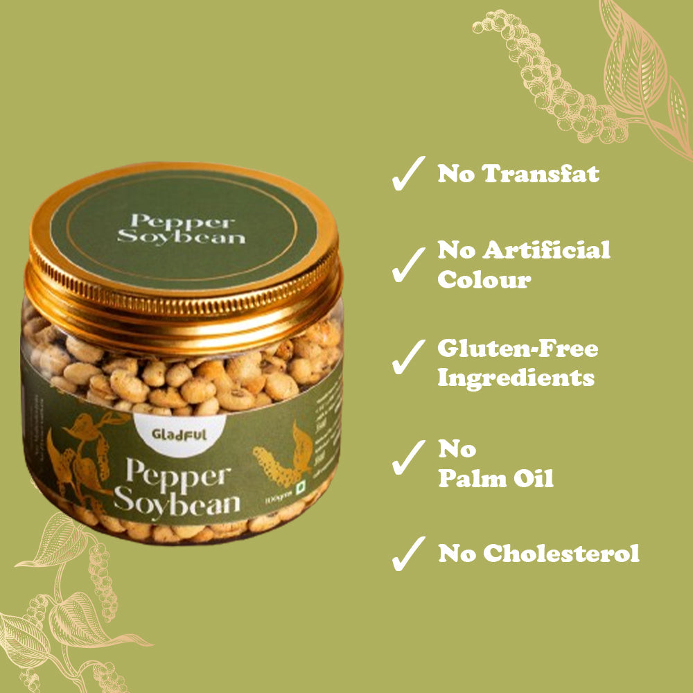 Super Crunchy Peppery Soybean Snack - 100g (One jar)