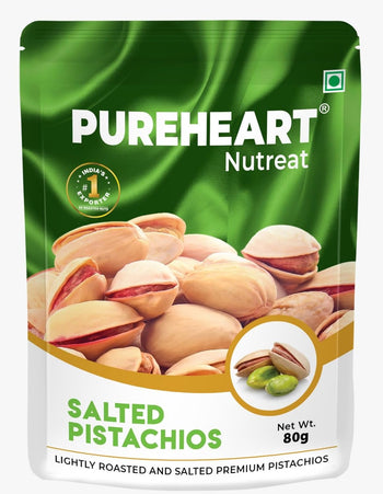 Pureheart Nutreat Salted Pistachios  Natural Premium Lightly Roasted Dry Fruit - Delicious & Crunchy Pista