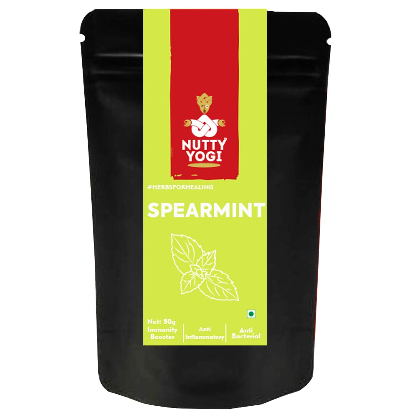 Nutty Yogi Spearmint Dried Leaves 50 gm