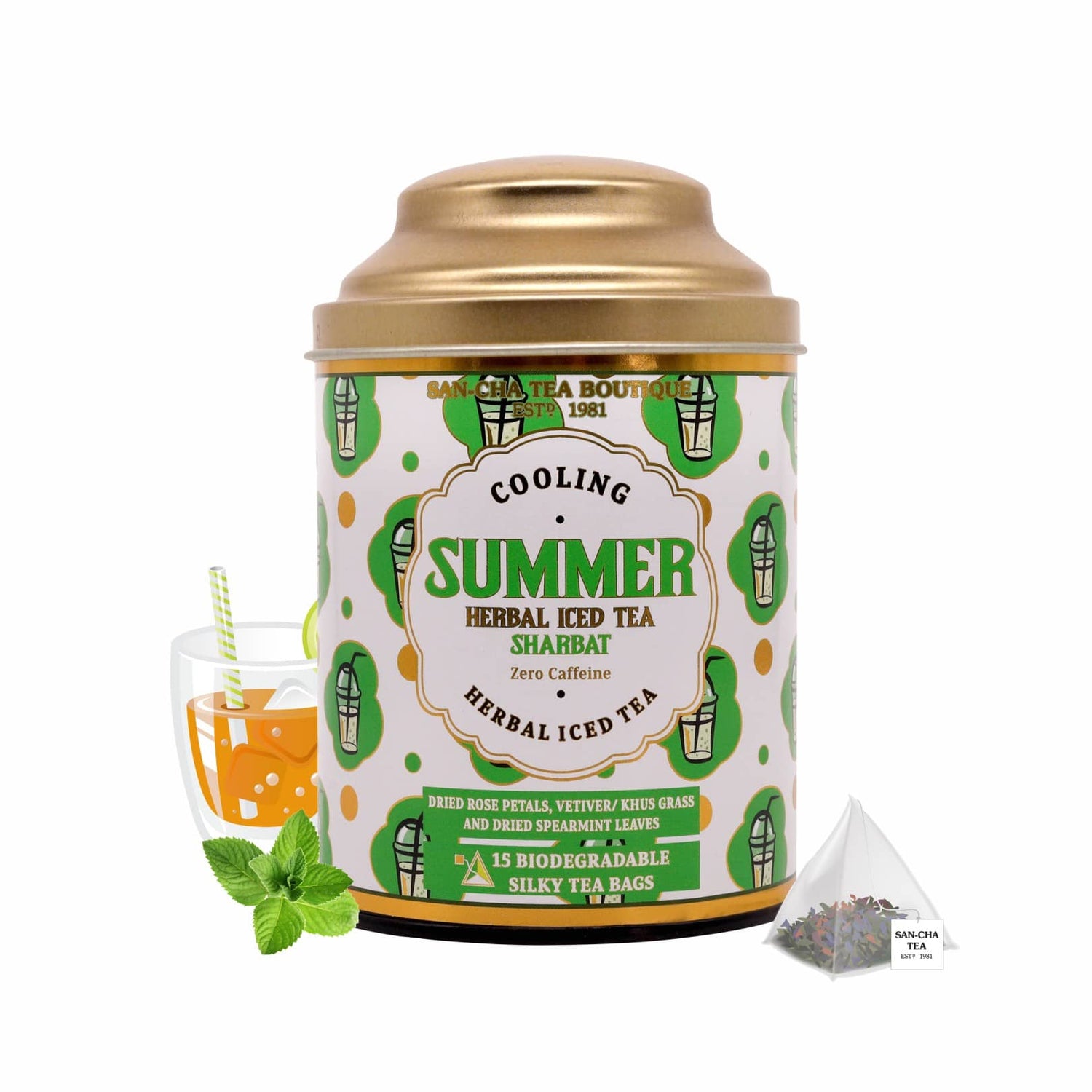 Summer Cooling Sharbat Herbal Iced Tea