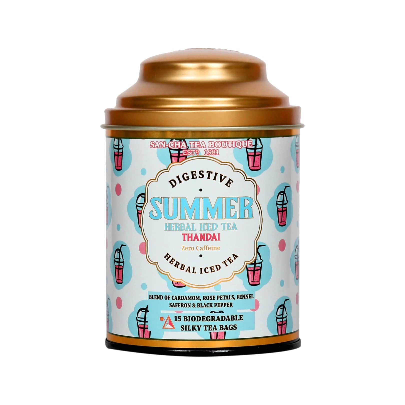 Sancha Tea Boutique Summer Digestive Thandai Iced Tea - Veeha Foods