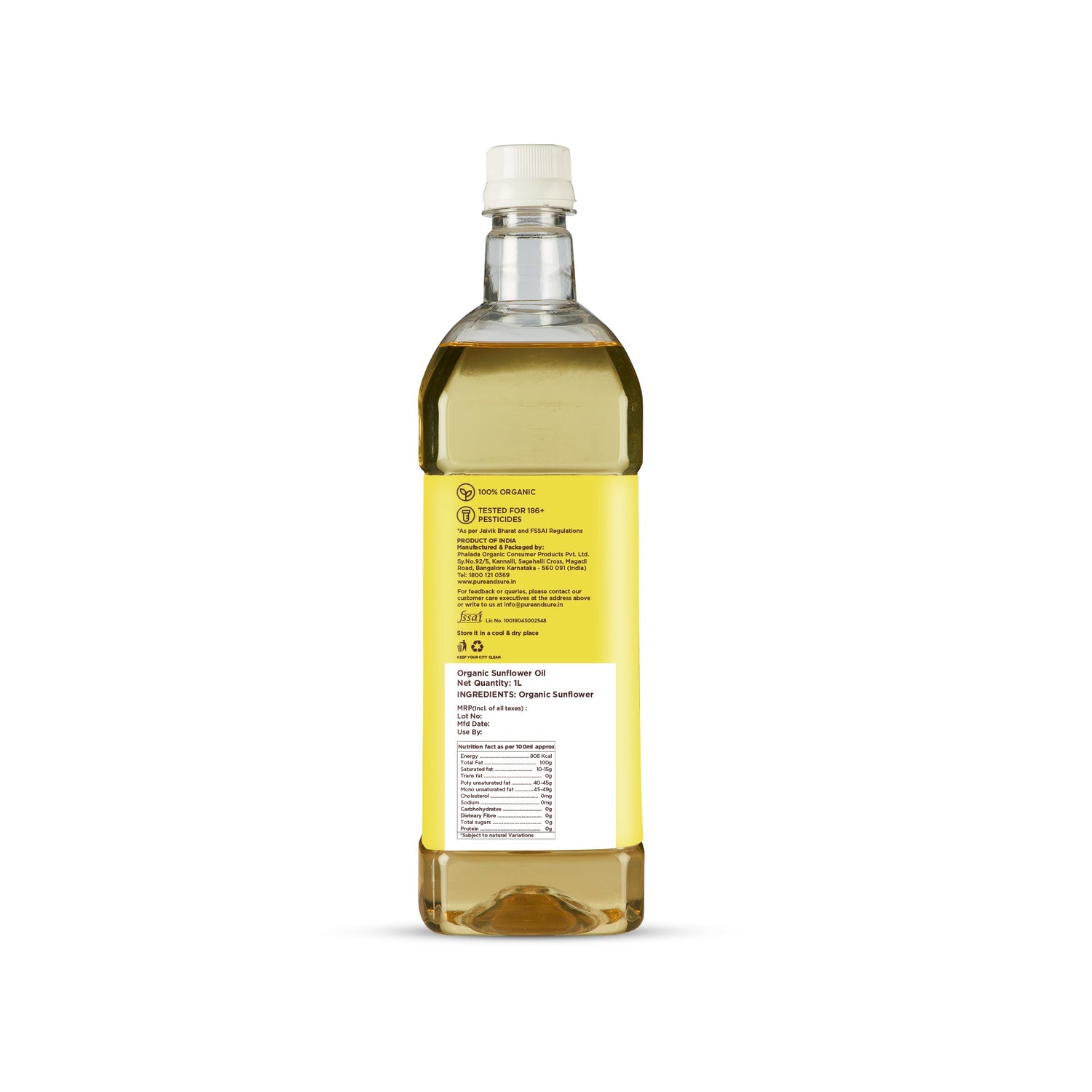 Organic Sunflower Oil-1ltr