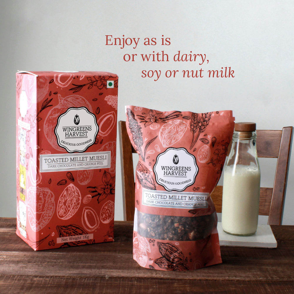 Toasted Millet Muesli Dark Chocolate and Orange Peel - 1 Kg