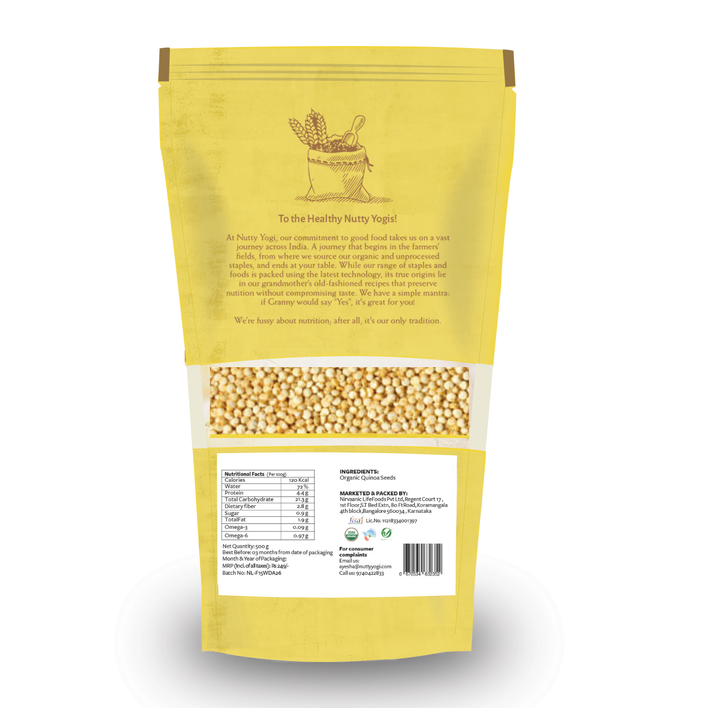 Nutty Yogi Organic White Quinoa