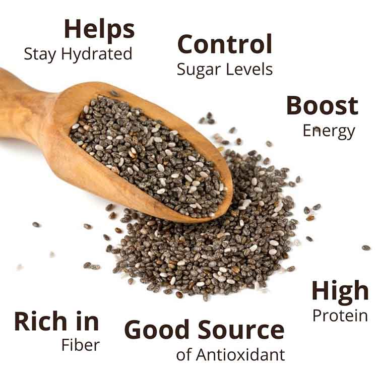 Chia Seeds - Rich in Fiber