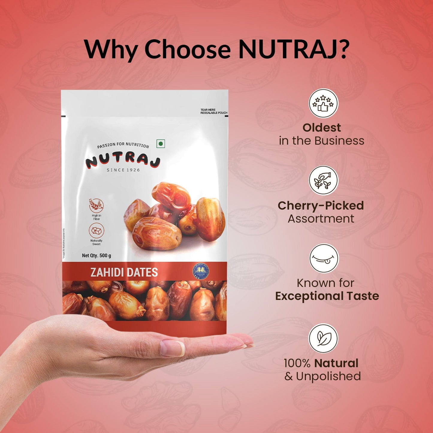 Nutraj Zahidi Dates 500gm