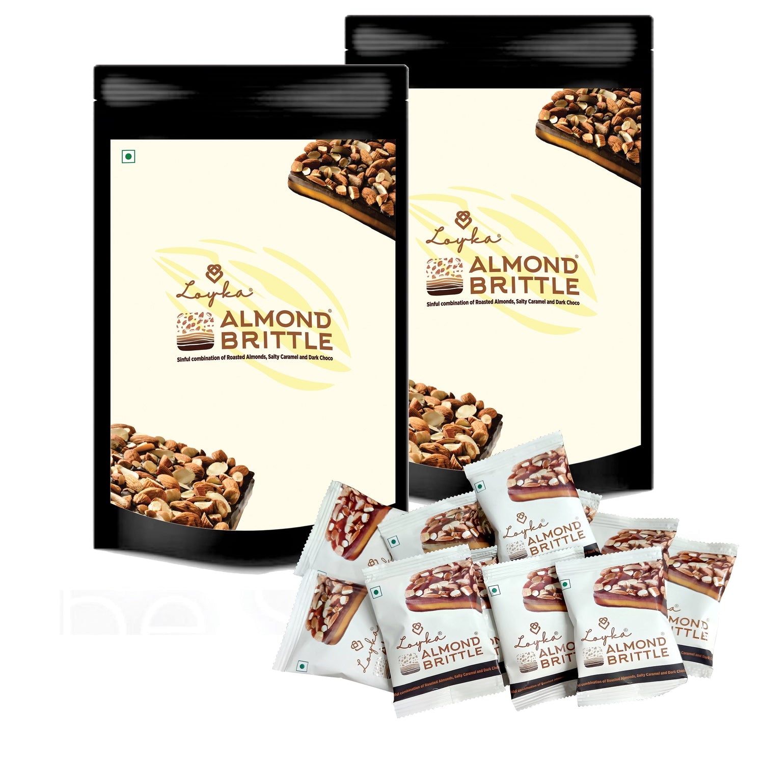 Almond Brittle Value for money Pack 1 kg (2 packs of 500 grams each)